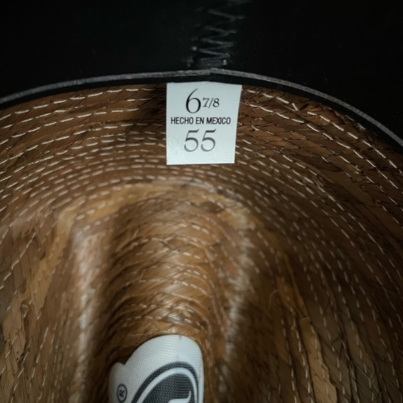 JUSTIN Unisex Buck Up Straw Cowboy Hat. Like new condition - Picture 5 of 8